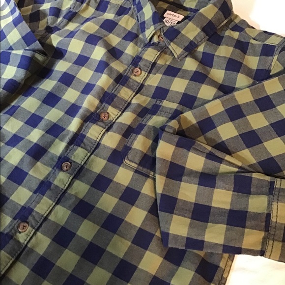 Carter’s- boy’s plaid button down long sleeve - Picture 9 of 10